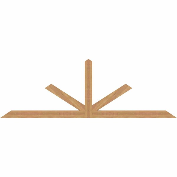 Ekena Millwork Saratoga Smooth Timber Gable Bracket, Western Red Cedar, 84"W x 28"H x 1 1/2"D x 3 1/2"F, 8/12 Pitch GBW084X28X0204SAR00SWR - main